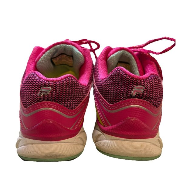 FILA Women’s Running Shoes Size 7 DLS Cool Max Pink Yellow Memory Foam Sneakers - Picture 4 of 8